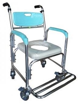 便器椅 便盆倚 鋁合金 中空坐墊 附輪固定 富士康 FZK4301
