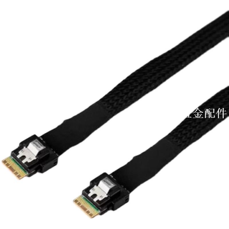 樂擴 Slim sas SFF-8654 4I延長線數據線 直頭 12Gbps 硬碟數據線[領邦五金配件]