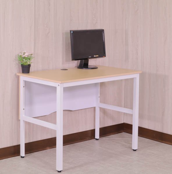 100低甲醛穩重型工作桌(附收線孔+調整腳墊) 電腦桌 書桌 辦公桌【馥葉】型號DE1006 可加購鍵盤架、抽屜