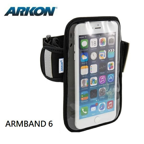 APPLE iPhone 8 Plus/7 Plus/6 Plus/6S Plus 機皇手機 (5.3 吋到 6 吋) 專屬運動臂套 [ARKON ARMBAND 6] 運動臂帶