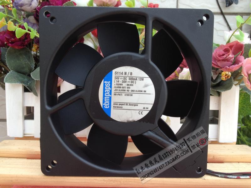 德國papst 13538 24V 12W 全金屬 耐高溫風機 5114N/8 散熱風扇