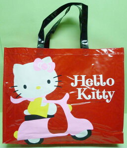 【震撼精品百貨】Hello Kitty 凱蒂貓 亮面手提袋 摩托車 震撼日式精品百貨