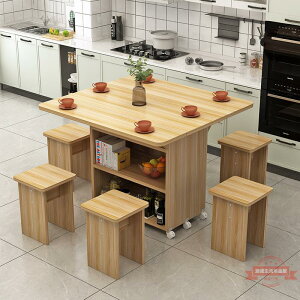 家用折疊餐桌可移動小戶型簡易折疊桌椅組合正方形吃飯桌子4人6人