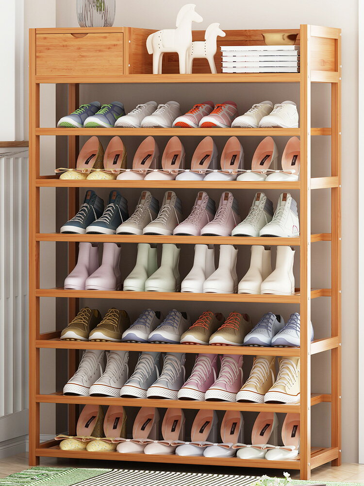 鞋架收納簡易門口家用鞋柜鞋架多層防塵經濟型實木省空間多功能