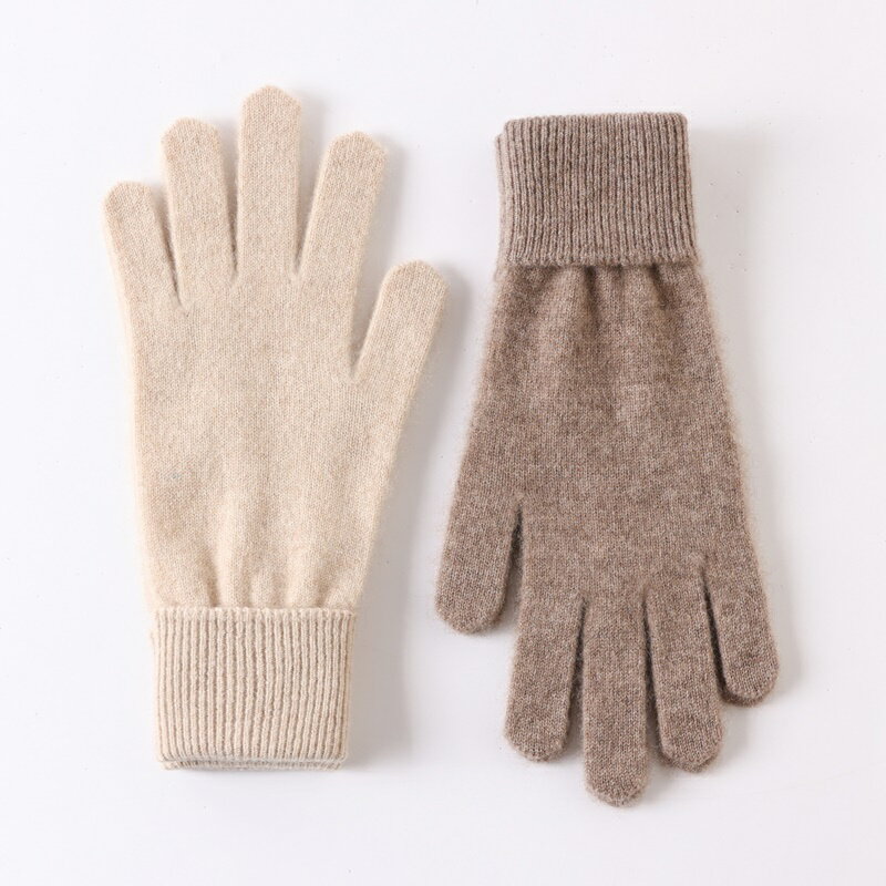 羊毛手套針織手套-保暖加長加厚羊絨女配件2色74hl8【獨家進口】【米蘭精品】