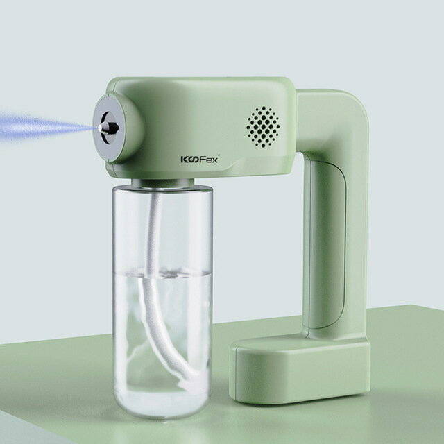 手持式藍光噴霧機跨境新款電動霧化機器無線充電款疫情消毒噴霧槍 夢露日記
