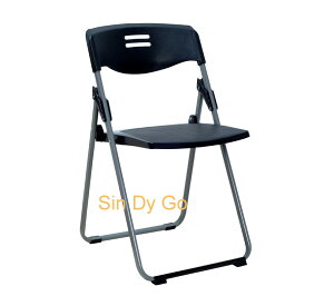 【鑫蘭家具】玉玲瓏黑色折合椅H79cm 洽談椅 上課椅 收納折合椅