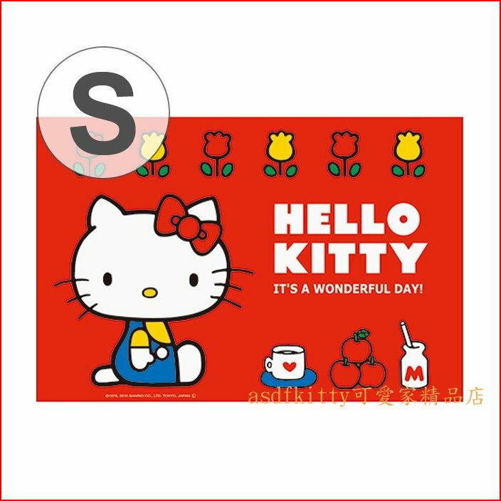 asdfkitty可愛家☆KITTY紅藍版野餐墊/沙灘墊-60*90公分-防水材質-日本正版商品