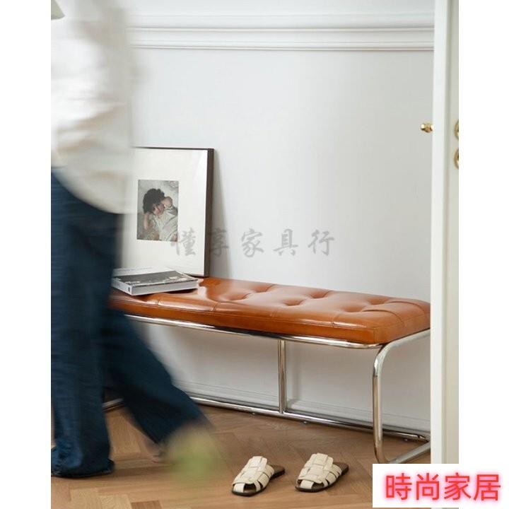 免運 公司貨 免運費 不銹鋼換鞋凳 換鞋凳 床邊凳 床尾凳 傢用凳 衣帽間矮凳 簡約復古 床尾腳凳 入戶玄關凳 長條餐椅 凳子特惠/開立發票S1005