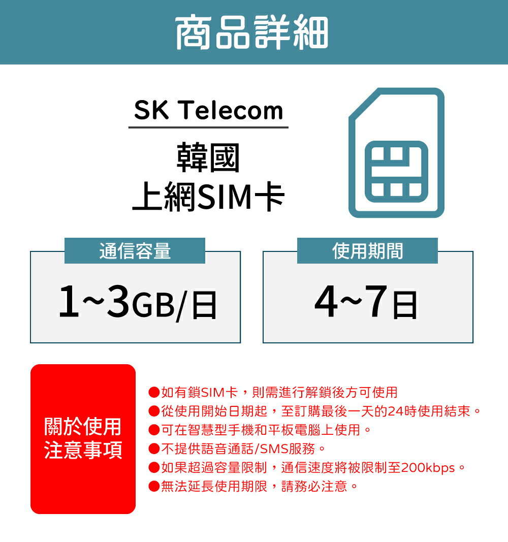 【World eSIM】韓國SIM卡 韓國上網 每日1~3GB 降速吃到飽 4G高速上網 LG 手機上網 隨插即用 1