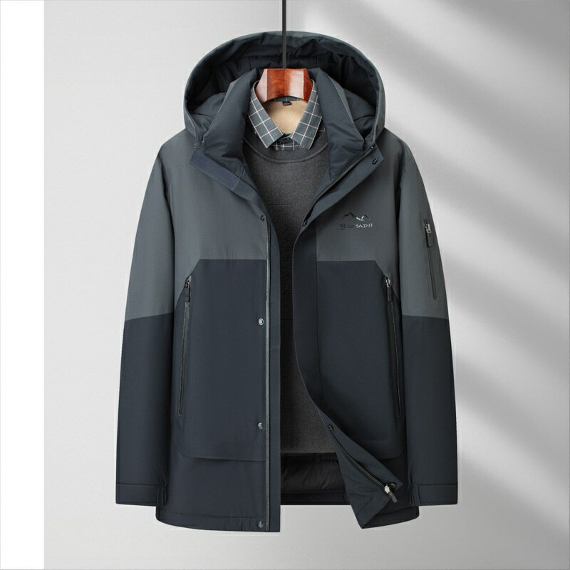 【巴黎精品】現貨+預購 真羽絨90%鴨絨羽絨外套羽絨衣夾克-保暖輕便透氣活動方便男外套2色a1ix77