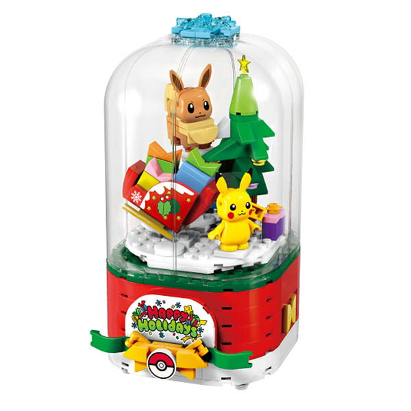 【Fun心玩】QM46293 正版 寶可夢歡樂聖誕音樂盒 Qman 神奇寶貝 精靈 積木 相容樂高 公仔 生日 禮物 2