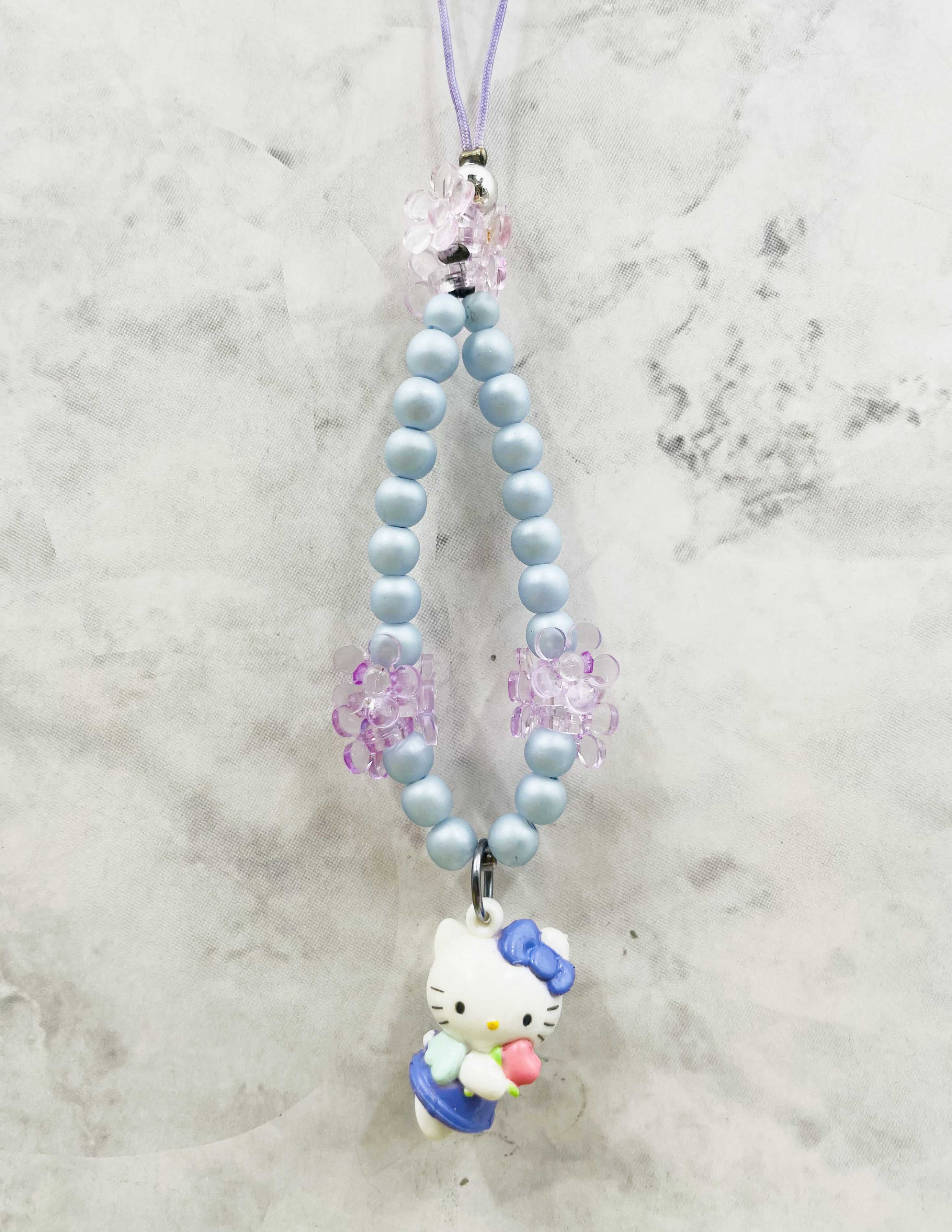 【震撼精品百貨】Hello Kitty 凱蒂貓~日本SANRIO三麗鷗 KITTY手機吊飾-紫天使*34525