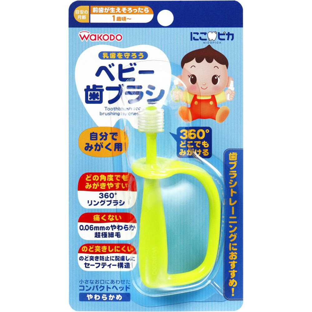 日本 和光堂 WAKODO 嬰幼兒 360度牙刷 訓練牙刷