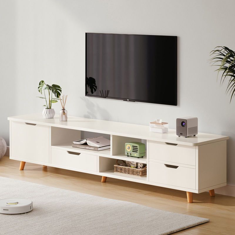 電視柜小戶型現代簡約臥室客廳家用北歐實木腿茶幾電視機柜組合