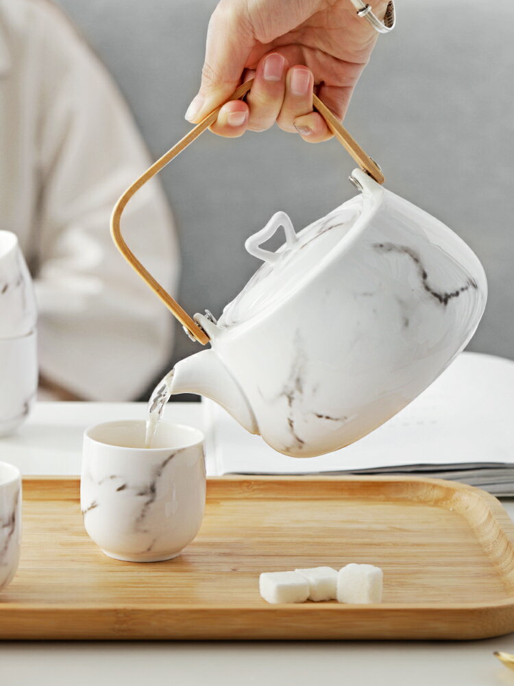 泡茶壺茶杯小套裝家用中式辦公室會客一壺四杯小日式陶瓷功夫茶具