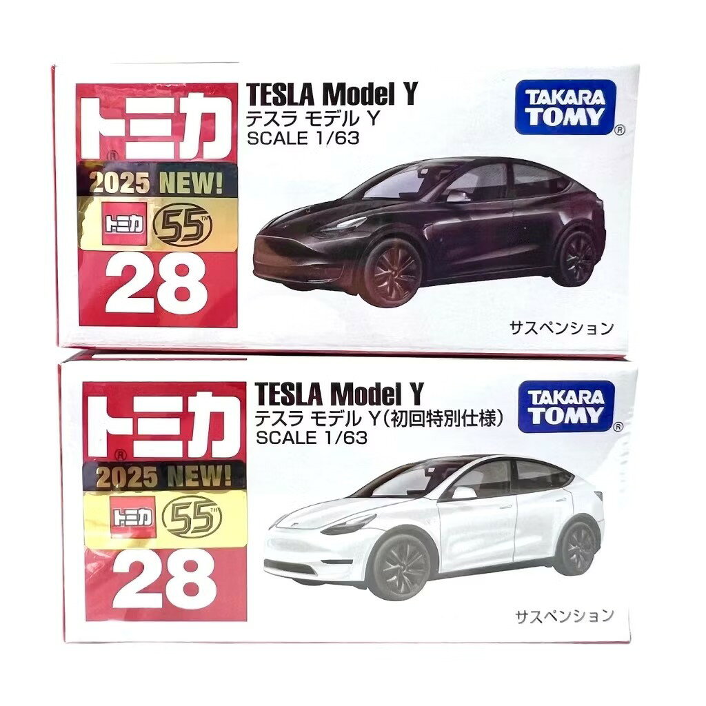 【震撼精品百貨】 TOMICA多美~TOMICA 多美小汽車NO.028Tesla Model Y特斯拉一般+初回(2台一起賣)*18884/22304