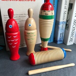 打擊樂器木魚紅色奧爾夫 蛙鳴筒專業幼兒園音樂教具魚梆 兒童玩具