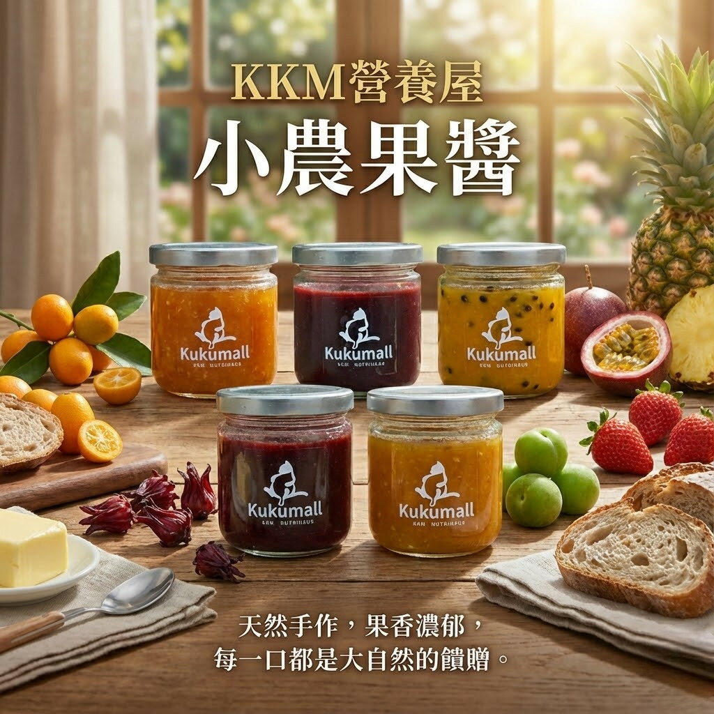 【KKM營養屋】果醬 200g 小農果醬 台灣水果 果醬 梅子 百香果 金桔 金棗 鳳梨 洛神花 草莓