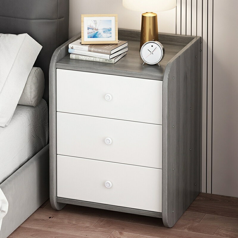 簡易款床頭櫃 床邊床頭櫃 置物架 ins床頭櫃 臥室櫃 輕奢 現代 家用 簡約 小型 jpHF