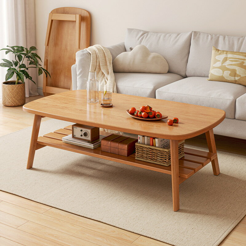可折疊茶幾客廳家用實木簡易小桌子小戶型茶桌簡約現代臥室小矮桌