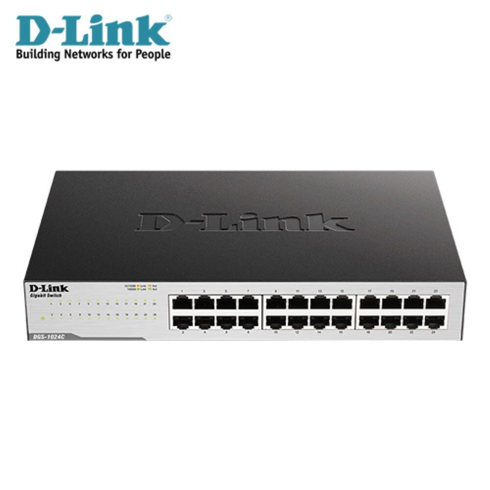 【D-Link 友訊】DGS-1024C 24埠Gigabit非網管型交換器【三井3C】