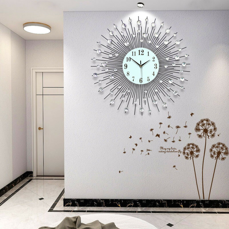 鐘表鐵藝創意掛鐘時尚客廳電子時鐘石英鐘熱賣