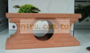 【西高地水族坊】雅柏UP代理 陶瓷製品 單孔藝術陶瓷磚,藝術磚塊 小 S