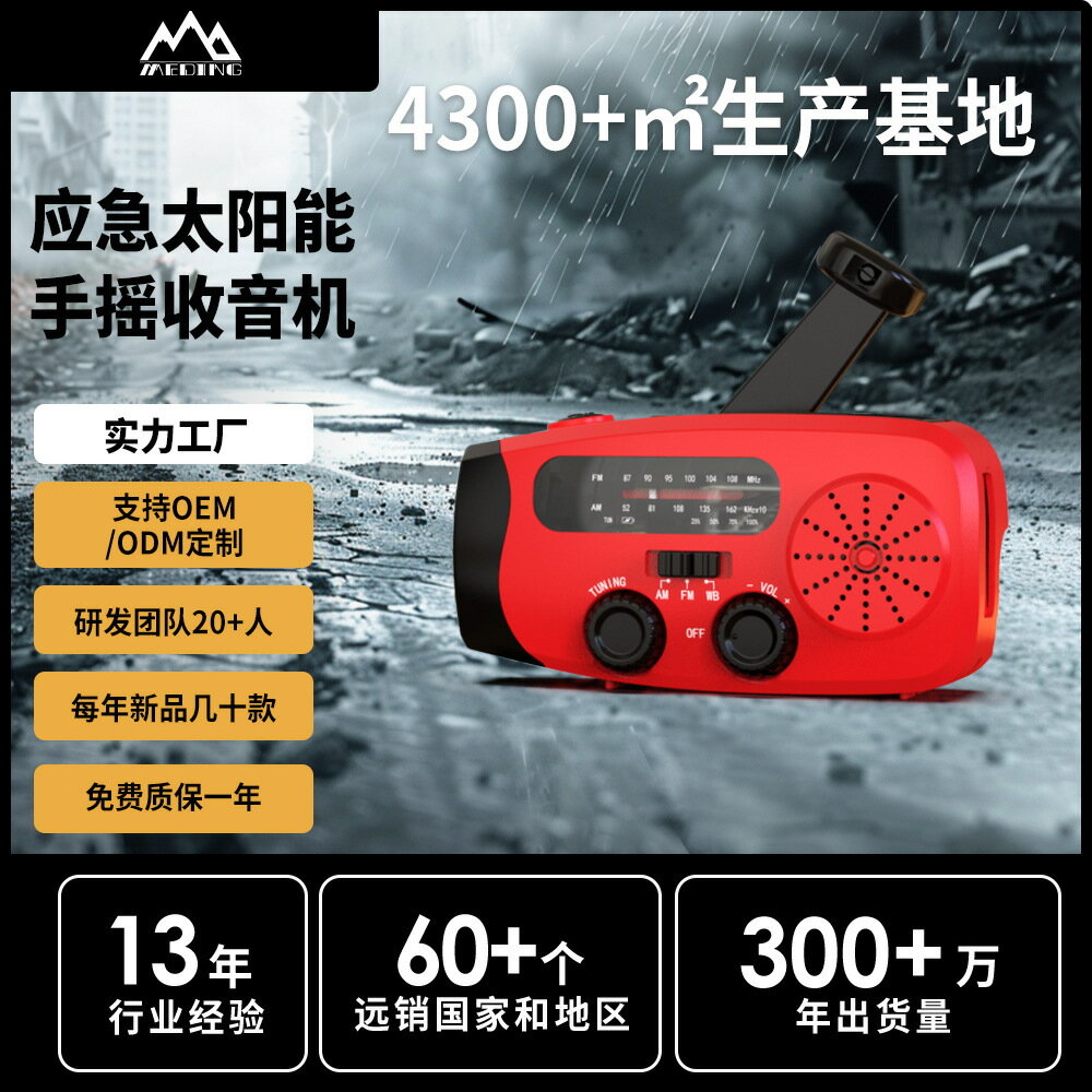 應急收音機戰備多功能手搖發電收音機戶外便攜式太陽能收音機 幸福驛站