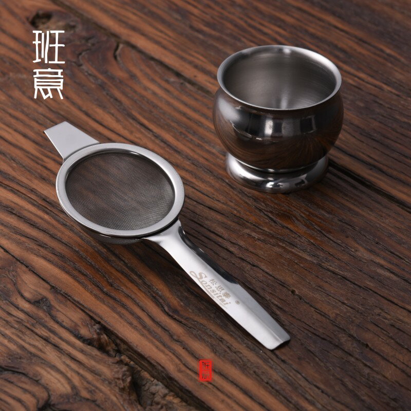 加厚茶漏茶濾 茶葉過濾器 三層茶濾網 不銹鋼304茶濾網 茶具配件1入