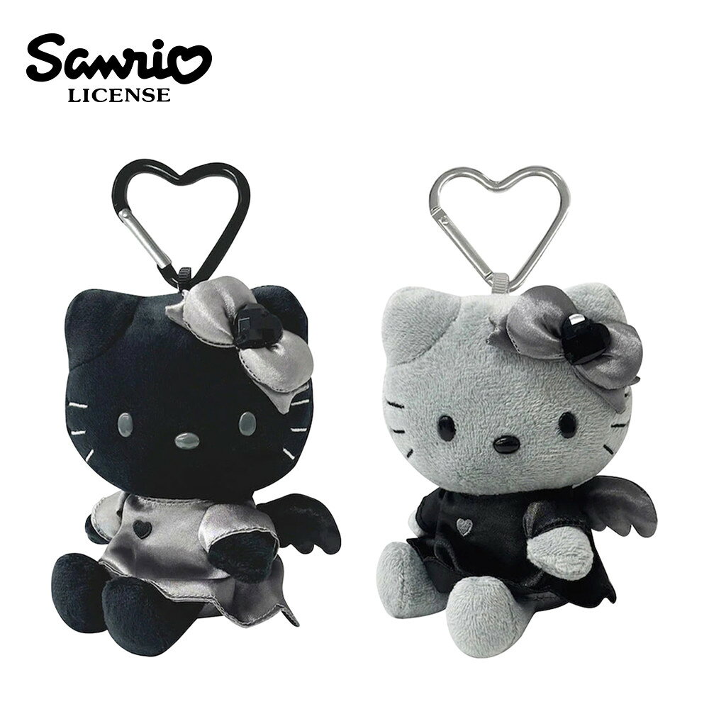 【日本正版】凱蒂貓 黑天使系列 玩偶吊飾 吊飾 娃娃 絨毛玩偶 Hello Kitty 三麗鷗 Sanrio