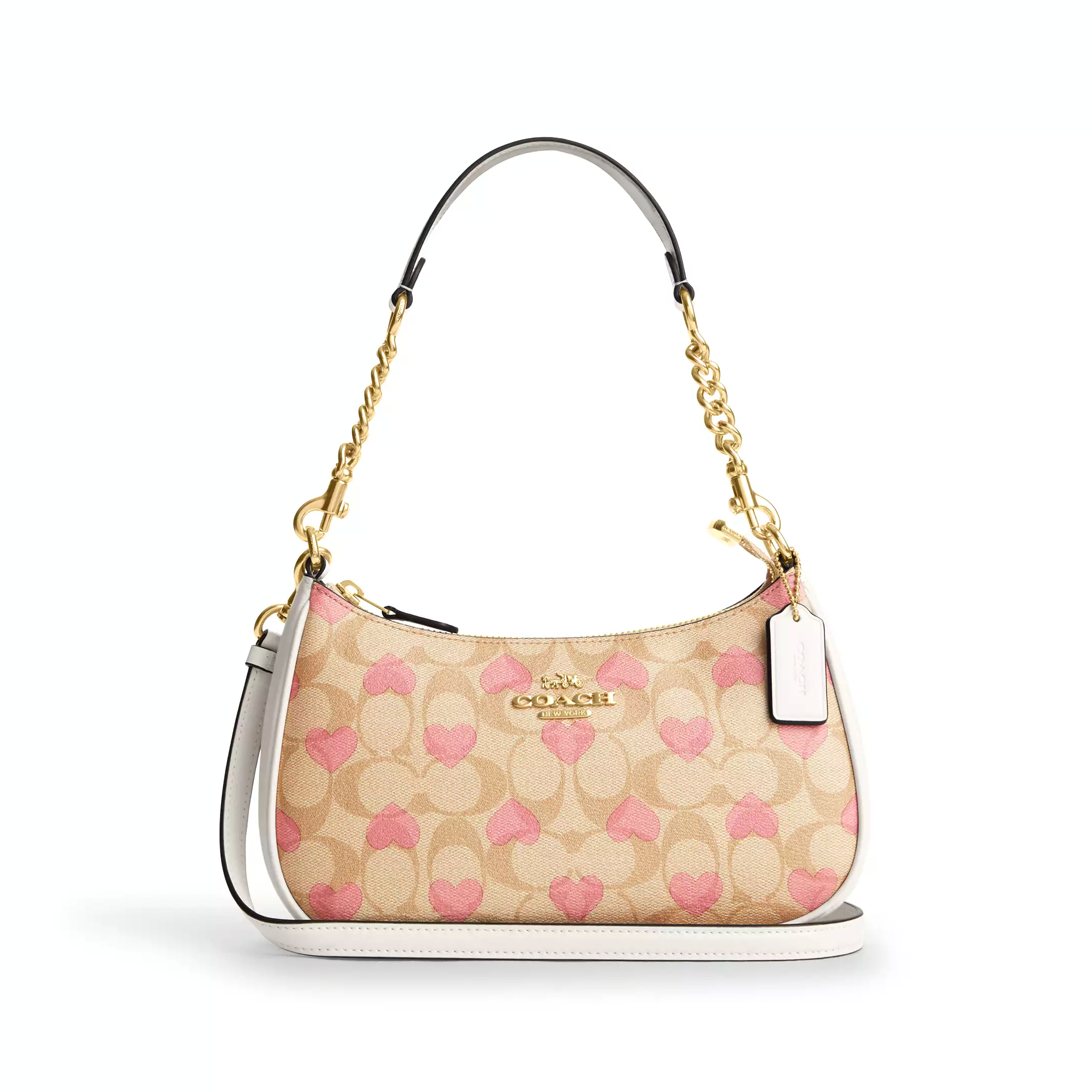 精選★COACH Teri Shoulder Bag 24 愛心可拆卸肩帶 中號單肩斜跨包 斜背包 CP190(預購)~【夏日美包★菲尼斯 國際精品↘3折起】