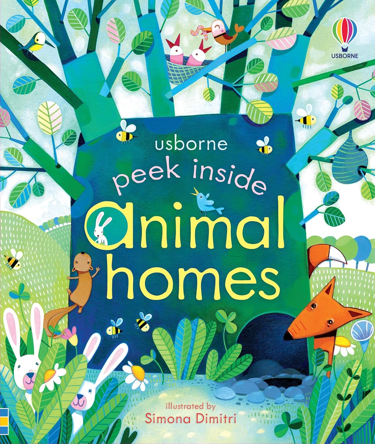 《出清》Usborne Peep Inside Animal Homes 硬頁翻翻書(動物的家)＊夏日微風＊
