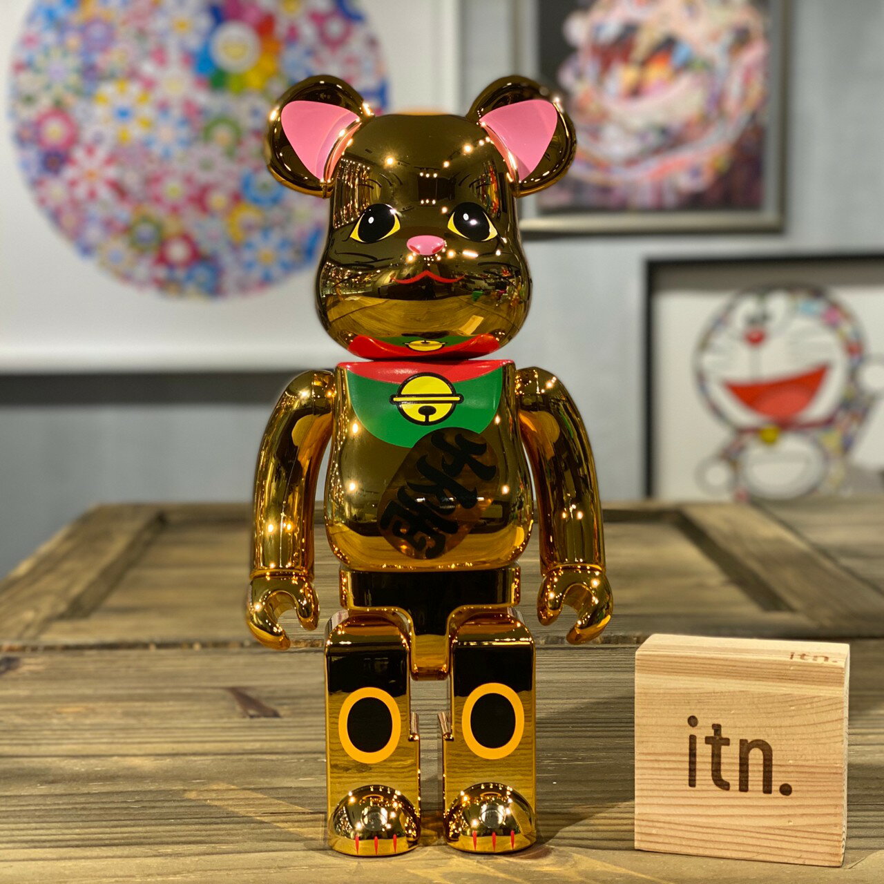 Be Rbrick 發光招財貓金色千万兩400 Intoynational Rakuten樂天市場