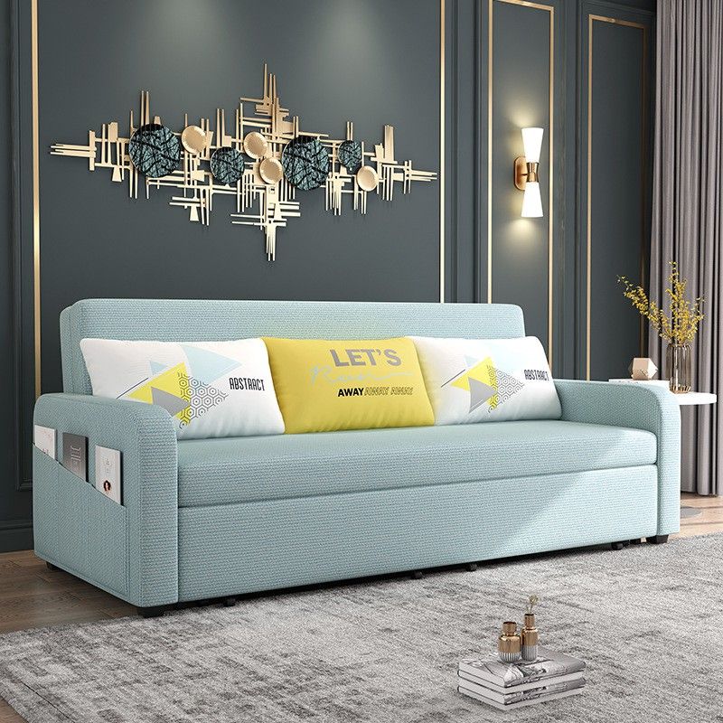 北歐sofa辦公沙發布藝午休床客廳小戶型懶人沙發簡易單雙人沙發床
