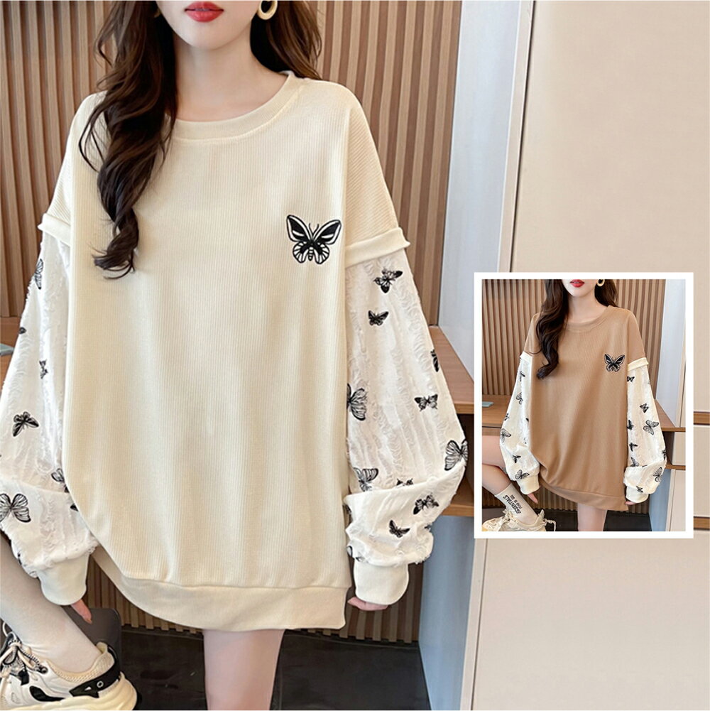 ＊ORead＊韓版圓領薄款印花上衣(2色M~2XL)