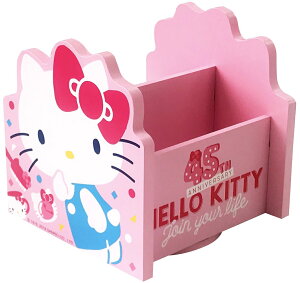 Hello Kitty 45週年旋轉置物盒，置物盒/收納盒/抽屜收納盒/筆筒/桌上收納盒X射線【C992596】