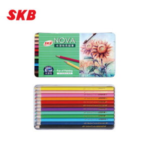 SKB NP-170 水溶性色鉛筆12色(鐵盒) / 盒