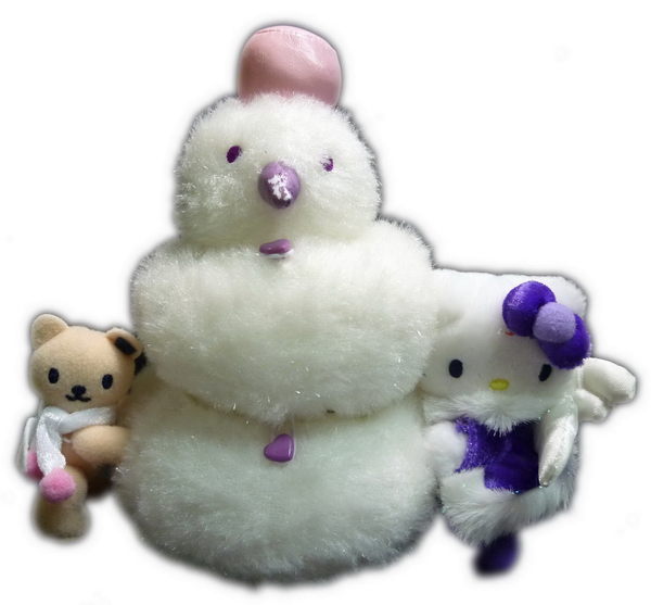 【震撼精品百貨】Hello Kitty 凱蒂貓 絨毛娃娃玩偶置物盒 雪人#56166 震撼日式精品百貨
