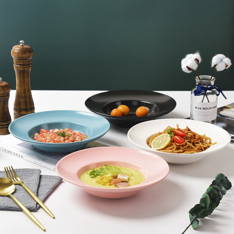 減肥盤子菜盤家用可愛陶瓷餐具創意網紅托盤北歐西餐牛排盤ins風