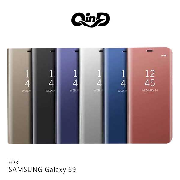 強尼拍賣~QinD SAMSUNG Galaxy S9 透視皮套 保護殼 手機殼 支架 鏡面