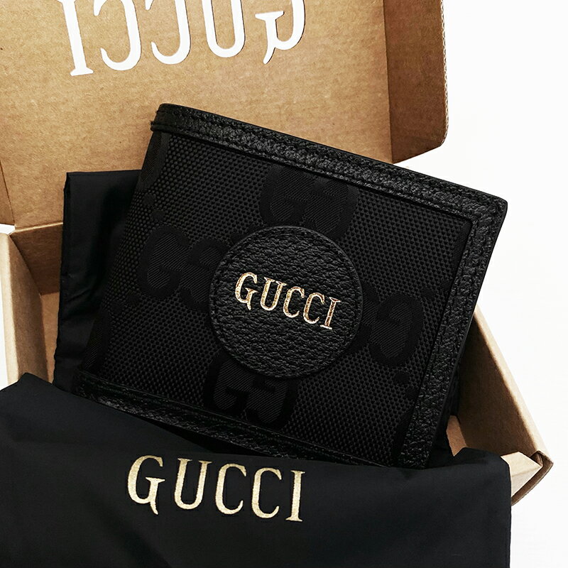 美國百分百【全新真品】Gucci 皮夾 八卡 短夾 皮革 專櫃精品 配件 真皮 錢包 LOGO 黑色 CM55