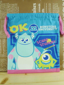 【震撼精品百貨】Monsters University 怪獸大學 束口袋/縮口袋-藍色 震撼日式精品百貨