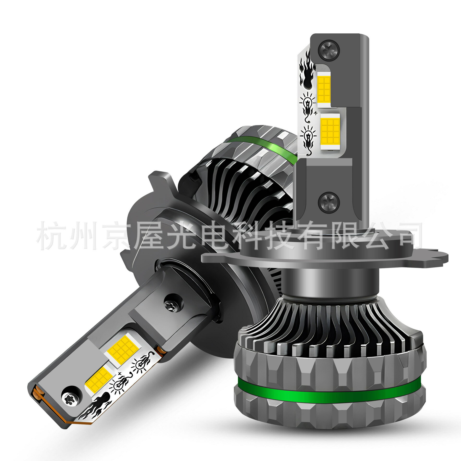 公司貨開立發票 汽車大燈 熱銷四銅管150W大功率汽車led H4 9005 9012LED大燈h7H1H11前照燈 快速出貨