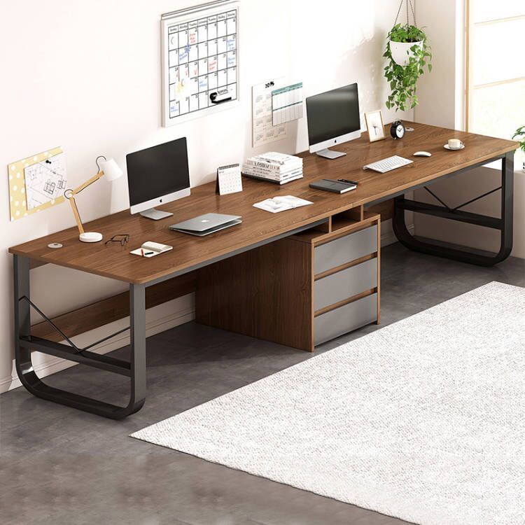 雙人臺式電腦桌書桌長條家用辦公桌椅組合臥室學生學習桌寫字桌子
