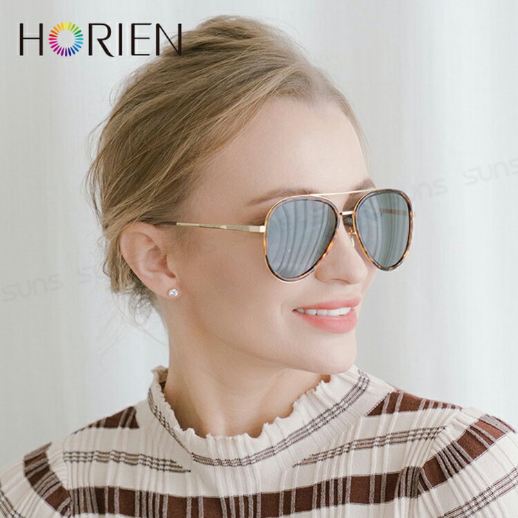 HORIEN海儷恩 經典傳奇復古飛行員偏光太陽眼鏡 玳瑁茶 抗UV400 (N 6518 TD53) 4