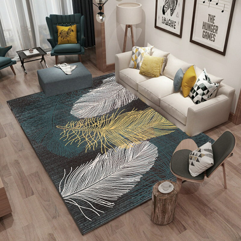 北歐簡約地毯現代客廳地毯茶幾墊家用滿鋪可愛房間臥室床邊毯地墊