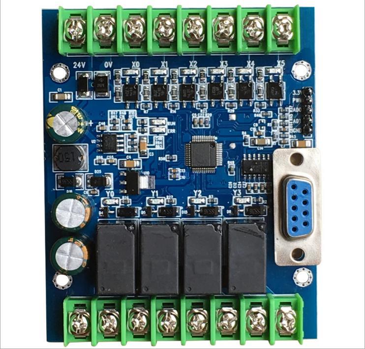 PLC工控板國產相容PLCFX2N10MRFX1N10MT板式串列埠簡易可程式設計控制器