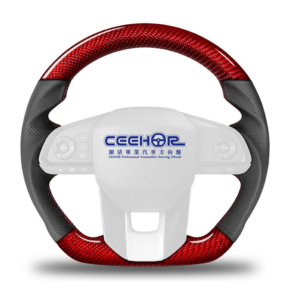 [細活方向盤] 紅色碳纖維款 YARIS CROSS TOYOTA 豐田 變形蟲方向盤