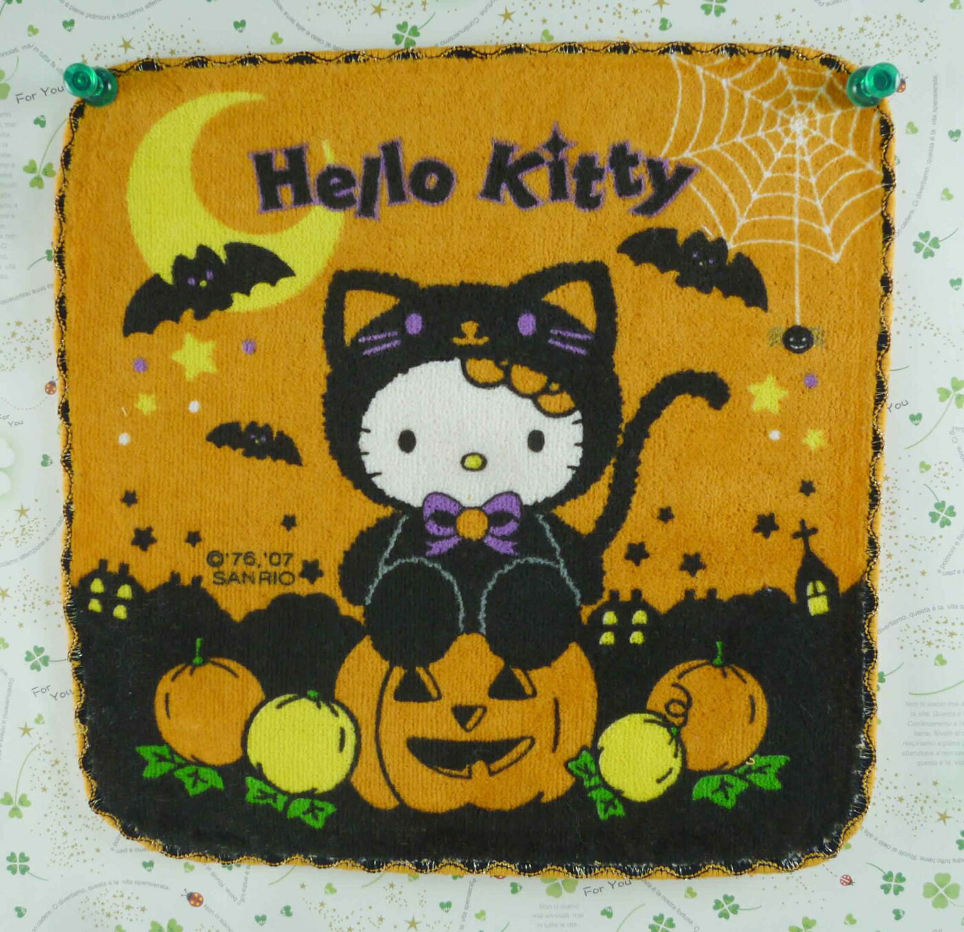 【震撼精品百貨】Hello Kitty 凱蒂貓 方巾-限量款-萬聖節 震撼日式精品百貨